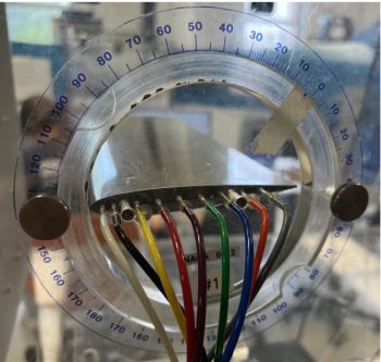 Sideview of the airfoil with pressure ports attached